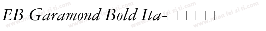 EB Garamond Bold Ita字体转换